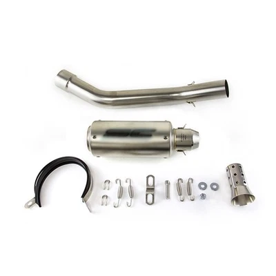 Подходит для Kawasaki Ninja ZX10R 2008-20 глушитель поскользнувшаяся система средняя труба серебристый - Изображение 1 из 4