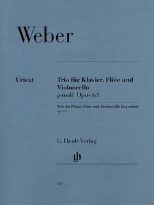 Weber Trio in G Minor Op 63 Piano Flute Cello Henle Urtext Sheet Music Book - Picture 1 of 1