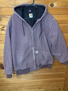 Damen Carhartt WJ130 DPM Distressed Quilted Dusty Plum Gr.XL Jacke SCHÖN! - Bild 1 von 14