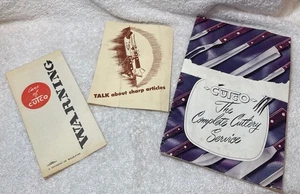 Vintage Cutco Besteckheft Verkaufskatalog 1950 Schärfbuch Garantiekarte - Bild 1 von 2