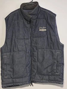 Sean John Collection Denim Vest Size XXL Cotton Shell - Picture 1 of 6