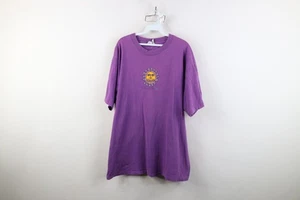 Vintage 90s Izod Lacoste Mens Large SpelL Out Sun Skateboard Baggy T-Shirt USA - Picture 1 of 18