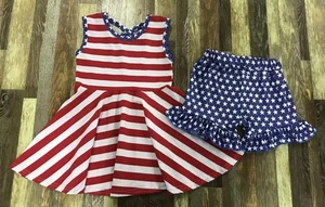 4th of July Patriotic Girl Summer Girl Outfit - Picture 1 of 1