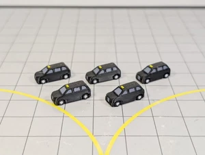 5x LONDON TAXI CABINAS NEGRAS GSE Aeropuerto Coche Vehículos Escala 1:200 Paisaje - Imagen 1 de 6