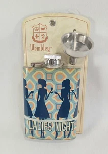 Wembley 4 Unzen Edelstahl Flachmann mit Trichter "Ladies Night" - Bild 1 von 3