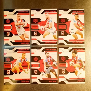 2025 NRL Rivalry Special Edition Illawarra Dragons 6 Card Base Team Set - Picture 1 of 2