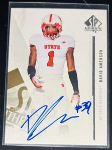David Amerson 2013 Upper Deck SP Authentic Autographs #20 Rookie RC Auto NC St. - Picture 1 of 2