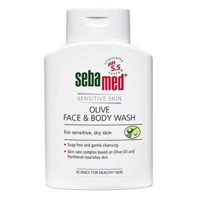 Jabón facial y corporal SebaMed Olive, extra suave para piel sensible, seca, 200 ml Foto 1 de 4