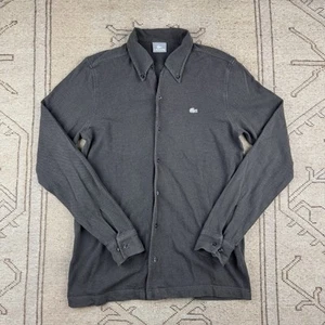 Camisa Lacoste Vintage Marrón Hecha en Francia Talla Pequeña - Imagen 1 de 3