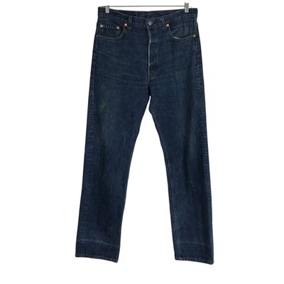 Levi Strauss Co 501XX Made USA Mens Denim Jeans Button Fly Straight Leg 35 x 36 - Image 1 of 4