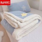 Thick Throw Blanket Double Layer Keep Warm Bed Cover Fluffy Children Nap Blanket