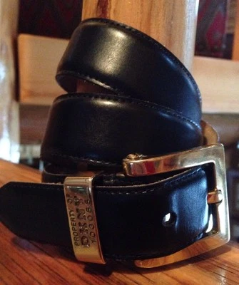 DKNY Genuine Black Leather Belt Size S #103065 - Image 1 of 4