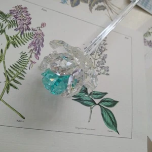 Rosa Lumen R2 Fiore Crystal Swarovski Vetro Murano Vintage Hand Made Raro Acqua - Foto 1 di 6