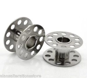 10 x BOBINE IN METALLO per le MACCHINE DA CUCIRE DOMESTICHE SINGER 15K - Foto 1 di 1