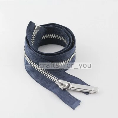 No.8 70-150CM Metal Teeth Zipper HEAVY DUTY OPEN END SEWING FOR CLOTHING/CRAFT - Image 1 of 4