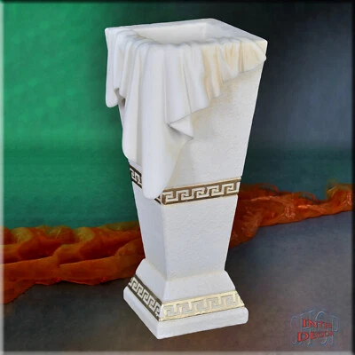 Tischvase Bodenvase Blumenvase Vase Blumentopf Topf Schale Mäander Kunstharz - Bild 1 von 4