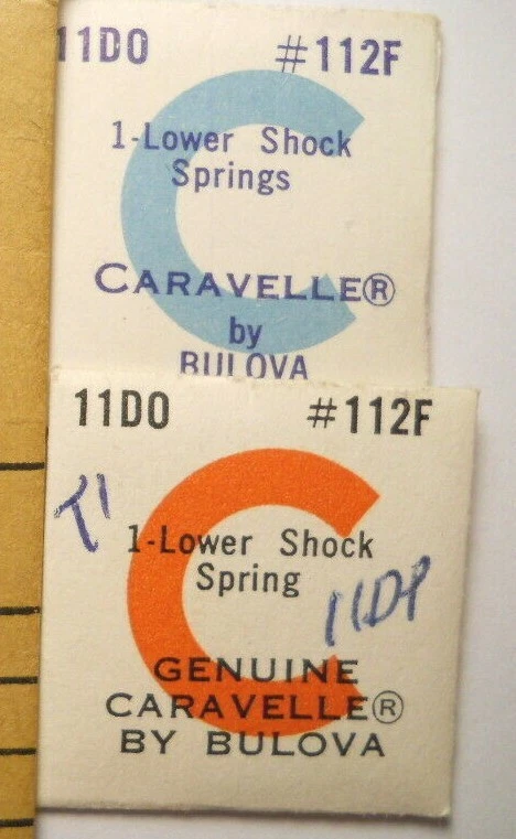 BULOVA CARAVELLE 11DO Watch Part #112F - LOWER SHOCK SPRING Factory Replacement - Image 1 of 1