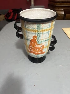 Vaso Ceramica Art Decò Futurismo Cima Perugia Anni 40 - Photo 1/6