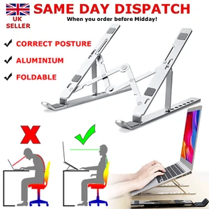 Portable Adjustable Laptop Stand Tablet Holder Desk Riser For Notebook Macbook - Picture 1 of 8