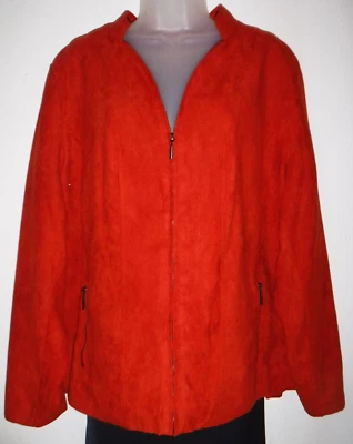 Jaqueta leve Studio Works 20W laranja ferrugem zíper completo manga longa gola V - Imagem 1 de 4