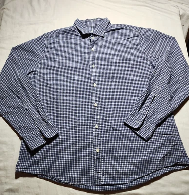 Jack Spade Shirt Mens XXL Blue White Plaid Button Up Long Sleeve 100% Cotton - Image 1 of 4