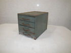 VINTAGE WARDS MASTER QUALITY METAL STORAGE CABINET-4 DRAWERS-GOOD & SOLID-SMALL