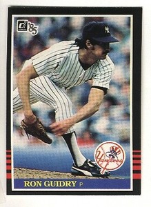1985 Donruss New York Yankees Baseball Card #214 Ron Guidry