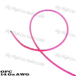 OFC 100 ft 14 Ga AWG Copper Primary Remote Wire PINK Sky High Car Audio Lead  - Picture 1 of 2