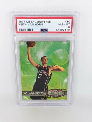 1997-98 Metal Universe #80 Keith Van Horn PSA 8 New Jersey Nets Rookie - Image 1 of 2
