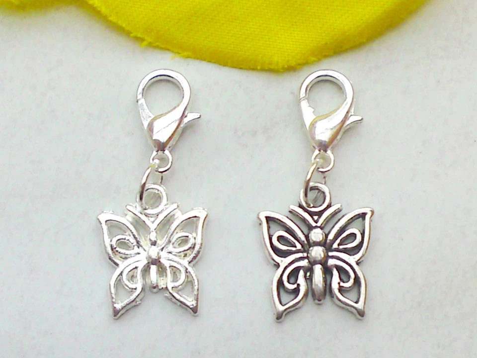 Charms Anhänger SCHMETTERLING Charm versilbert /antiksilber für Armband Auswahl - Bild 1 von 1