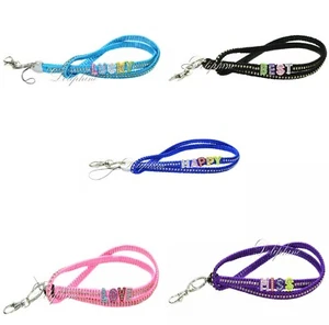  Bling Color Letter braided Rhinestone necklace lanyard with keychain - Picture 1 of 31