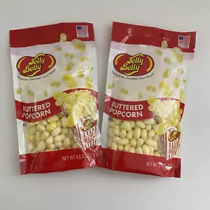 2 Bags- Jelly Belly Buttered POPCORN Jelly Beans Stand-up Pouch 9.8 oz Each Bag - Picture 1 of 10
