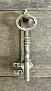 Chiave scheletro finta ottone in ghisa battente per porta, 7,5” x 2,25” - Foto 1 di 3