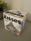 Crystal kiss Glass Hershey Kiss Shaped Candy Dish Box with Lid .