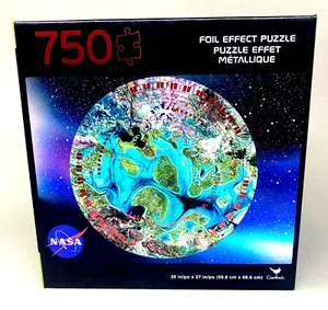 NASA-AERIAL- 750pc Puzzle NEW -Foil Effect - Picture 1 of 4