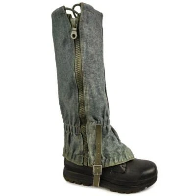 Genuine Swiss army Gaiters wool grey mountains hiking military surplus - Image 1 of 4