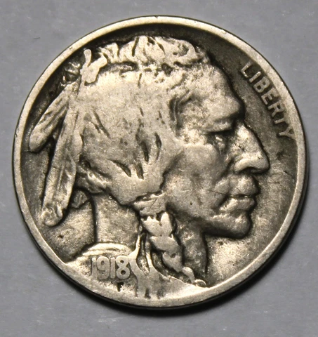1918 D Buffalo Head Nickel - Fine Cover