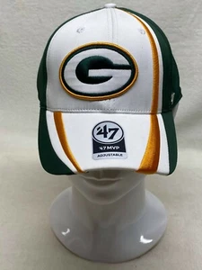 Green Bay Packers NFL '47 Brand Crank MVP Adjustable Hat Cap - White/ Green  - Picture 1 of 7