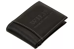 Kleine Leder Geldbörse Geldbeutel Herren Portemonnaie Minibörse Schwarz - Bild 1 von 4