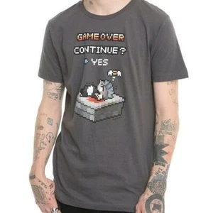 Game Over Continue ? Yes Video Gamer Mens T-Shirt Tee - Picture 1 of 2