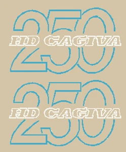HD CAGIVA 250 ADESIVI SERBATOIO TANK STICKERS - Imagen 1 de 1