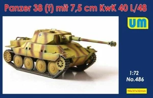 Unimodel 486 Deutscher Panzer Panzer 38 (t) mit einem 7,5 cm KwK 40 l UM Maßstab 1:72 - Bild 1 von 3