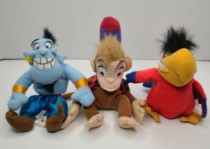 Walt Disney World ABU, GENIE, LAGO Bean Bag Plush Aladdin Collectible LOT OF 3  - Picture 1 of 7