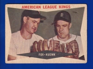 NELLIE FOX HARVEY KUENN AMERICAN LEGUE KINGS 1960 TOPPS #429 TINTA BK - SIN PLIEGUES - Imagen 1 de 2