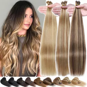 Nano Ring Tip Russian Remy Human Hair Extensions Micro Loop Bead Real Hair Thick - Picture 1 of 38