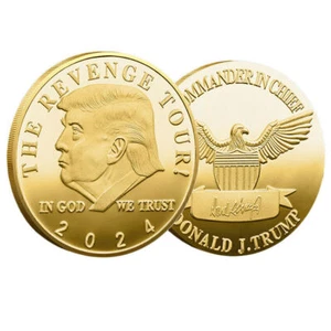 50 pz 2024 monete Donald Trump THE REVENNGE TOUR President Challenge Great EAGLE - Foto 1 di 6