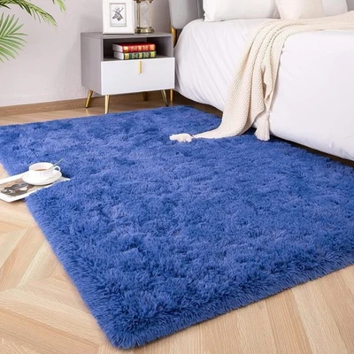 3x5ft Large Rug Fluffy Shaggy Rug Bedroom Livingroom Floor Carpet Hallway Runner - Image 1 of 4