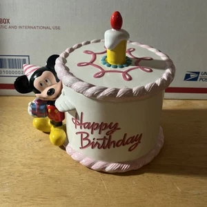 Disney MICKEY MOUSE HAPPY BIRTHDAY CONTAINER - VINTAGE - Picture 1 of 10