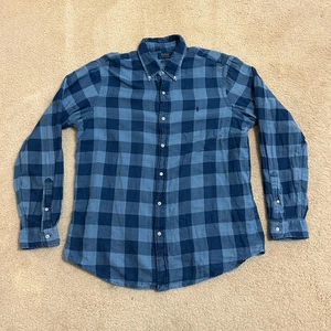 Polo Ralph Lauren Hemd Herren XL Blau Button Down Classic Fit Indigo Kariert - Bild 1 von 8