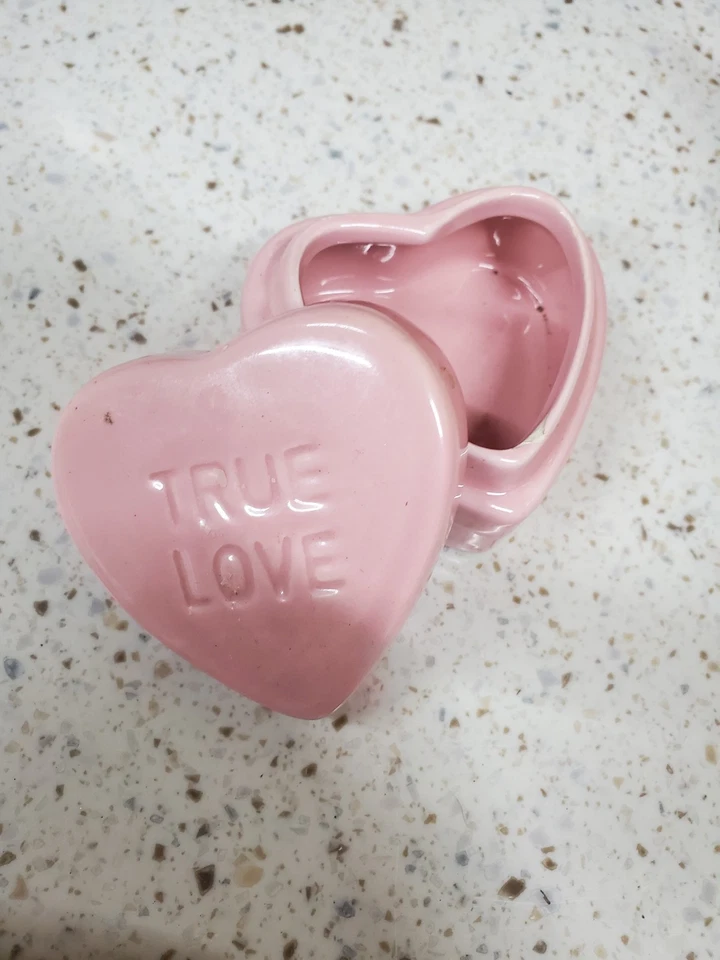 True Love Jar candy ceramic pink gift props love vintage unique desk  - Image 1 of 2